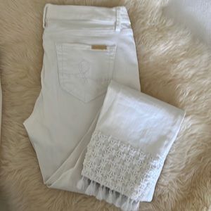 Lilly Pulitzer South Ocean Skinny Crop White Jeans